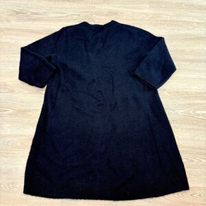 Theory Knit Navy Blue Cashmere Silk Mini Dress 3/4 Sleeves length sz M